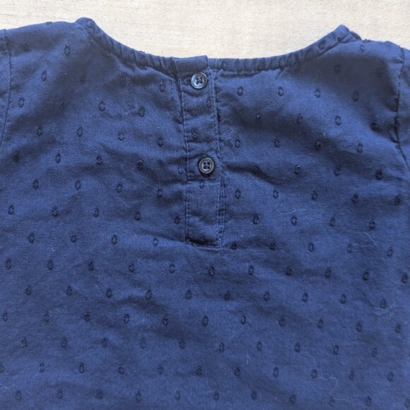 babyGAP Floral Embroidered Navy Blouse - Size 18-24M - Picture 6 of 9